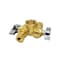 Thrifco Plumbing 1/2 Inch FIP x 3/8 Inch Comp x 3/8 Inch Comp Dual Outlet Shut Off Angle Stop 4406681 - alternate 1